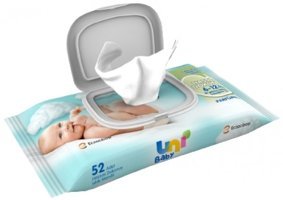 Uni Baby Hassas Dokunuş Antibakteriyel 52 Yaprak Islak Mendil