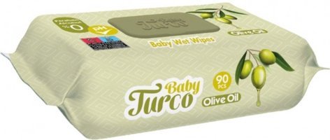 Baby Turco Zeytinyağlı Zeytinyağlı Antibakteriyel 90 Yaprak Islak Mendil