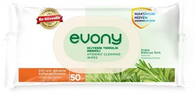 Evony Hijyenik Antibakteriyel 50 Yaprak Islak Mendil