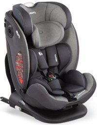 Kraft Neptune Emniyet Kemeri-Isofix 360 Derece Dönen Yatabilen Yükseklik Ayarlı Sürüş Yönü Oto Koltuğu Gri