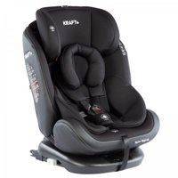 Kraft Spin Signal Isofix 360 Derece Dönen Yatabilen Yükseklik Ayarlı Sürüş Yönü Oto Koltuğu Siyah
