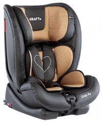 Kraft Cross Fix Emniyet Kemeri-Isofix Sürüş Yönü Oto Koltuğu Kahverengi