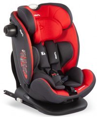 Kraft Neptune Emniyet Kemeri-Isofix 360 Derece Dönen Yatabilen Yükseklik Ayarlı Sürüş Yönü Oto Koltuğu Kırmızı