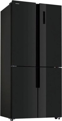 Silverline R12051B02 4 Kapılı Nofrost A+ Enerji Sınıfı 482 lt Modern Siyah Alttan Donduruculu Solo Gardrop Buzdolabı