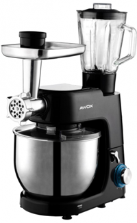 Awox Kitchen Queen KH600 1500 W Hamur Yoğurmalı Çırpıcılı Siyah Standlı Mikser