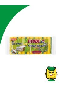 Ekodex Oluklu Bulaşık Süngeri 5'li