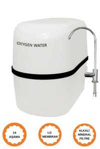 Oxygen Water 14 Aşamalı 8 lt Kapalı Kasa Pompasız Tezgah Altı Su Arıtma Cihazı