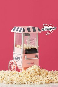 Cookplus Mutfaksever Nostaljik Pembe Mısır Patlatma Makinesi