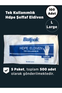 Burpak Large Temizlik Eldiveni 5x100 Adet