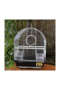 Qh Pet Cage 1100AC Çatılı Ayaklı Dikdörtgen Krom Muhabbet Kuşu Kafesi Siyah