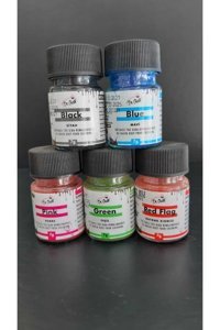 Dr. Gusto Siyah Mavi Kırmızı Pembe Yeşil Yağ Bazlı Toz Gıda Boyası 5x7 gr