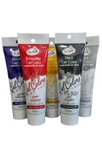 Dr. Gusto Bordo Beyaz Sarı Siyah Lacıvert Jel Gıda Boyası 5x100 gr