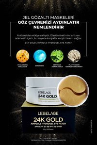 Lebelage 24K Gold Kolajenli Göz Altı Jel Maske 60 Adet