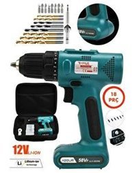 Assur Plus 12 V Darbeli Şarjlı Akülü Matkap Mavi