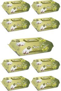 Sleepy Zeytinyağlı 90 Yaprak 9'lu Paket Islak Mendil