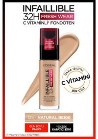 L'Oréal Paris Infallible 32h Fresh Wear 125 Naturel Rose Likit Serum Fondöten 30 ml