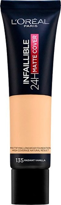 L'Oréal Paris Infaillible 24h Matte Cover 135 Radiant Vanilla Likit Serum Fondöten 9 gr