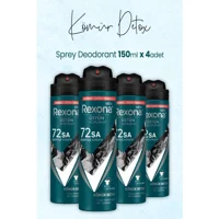 Rexona Kömür Detox Sprey Erkek Deodorant 4x150 ml