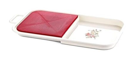 3 Er Plastik Beyaz-Kırmızı Kesme Tahtası