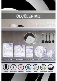 Saban Cam Beyaz İkili Kesme Tahtası