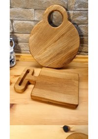 F&S Woodart Ahşap Kahverengi İkili Kesme Tahtası