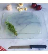 Decorita Cam Şeffaf 3'lü Kesme Tahtası