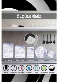 Saban Cam Gri İkili Kesme Tahtası