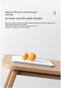 Jzcat Plastik Antibakteriyel Yeşil Kesme Tahtası
