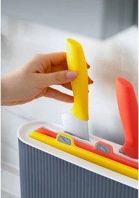 Pomstore Plastik Standlı Beyaz 6'lı Kesme Tahtası