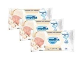 Molfix İzotonik Sulu Yenidoğan 50 Yaprak 3'lü Paket Islak Mendil