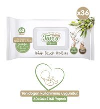 Baby Turco Doğadan Yenidoğan 360 Yaprak 36'lı Paket Islak Bebek Havlusu