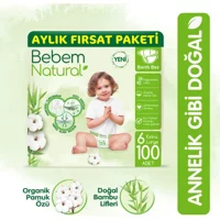 Bebem Natural 6 Numara Cırtlı Bebek Bezi 100 Adet