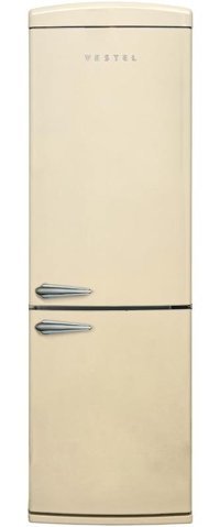 Vestel RETRO NFK37211 Çift Kapılı No Frost E Enerji Sınıfı 330 lt Bej Alttan Donduruculu Buzdolabı