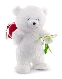 Neco Plush Fluffy Kutulu Çiçekli Ayı 55 cm Peluş Oyuncak
