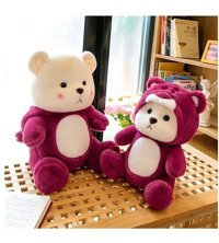 Alibee Bai Jiaying Transform Çilek Nana Ayı 65 cm Peluş Oyuncak