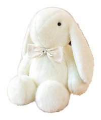 Jzcat Sevimli Taşınabilir Tavşan Peluş Oyuncak 35 cm Beyaz