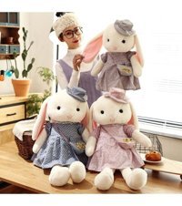 Carrier Gri Taşıyıcı Boyunda Coco Tavşan 37 cm Peluş Oyuncak