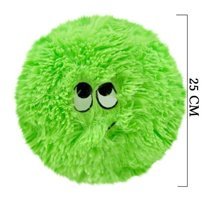 Selay Oyuncak Emoji Flausy Puf Oyuncak Yeşil 25 cm Peluş Oyuncak