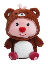 Jzcat Çocuk Sevimli Kunduz Peluş Oyuncak Bebek Kahverengi 25 cm Peluş Oyuncak