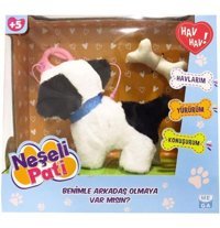 Mega Oyuncak Neşeli Patı Siyah Beyaz Peluş Oyuncak