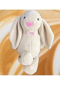 Sole Uyku Arkadaşım Papyonlu Uzun Kulak Bunny Tavşan Bej Peluş Oyuncak