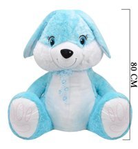 Selay Oyuncak Büyük Boy Tavşan Oyuncak Mavi 80 cm Peluş Oyuncak