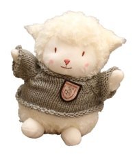 Jzcat Gri Çocuk Karikatür Küçük Yün Oyuncak Bebek 23 cm Peluş Oyuncak