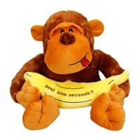 Sunman Oturan Muzlu Goril Peluş Kahverengi 50 cm Peluş Oyuncak