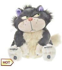 Yucama Açık Gri Disney Cinderella Lucifer Kedi 25 cm Peluş Oyuncak