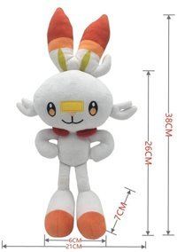 Yucama Beyaz Yeni Pokemon Kılıcı ve Kalkan Bebekleri Peluş Oyuncak