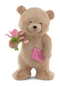 Neco Plush Fluffy Çiçekli Ayı 55 cm Peluş Oyuncak