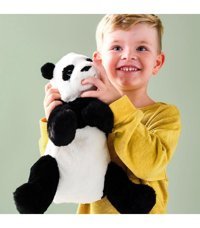 Hobiçeyiz Yumuşak Beyaz Siyah 30 cm Peluş Oyuncak