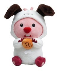Jzcat Beyaz Çocuk Sevimli Kunduz Bebek 25 cm Peluş Oyuncak