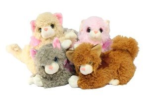 Yk Store Miyavlayan Sesli Kedi Sarı İri Gözlü 25 cm Peluş Oyuncak
